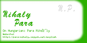 mihaly para business card